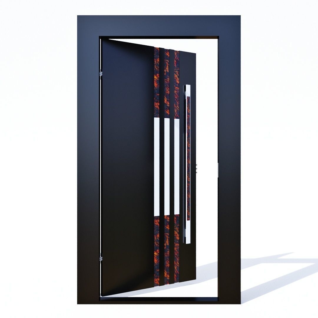 Modern Entrance Door 3D model_4