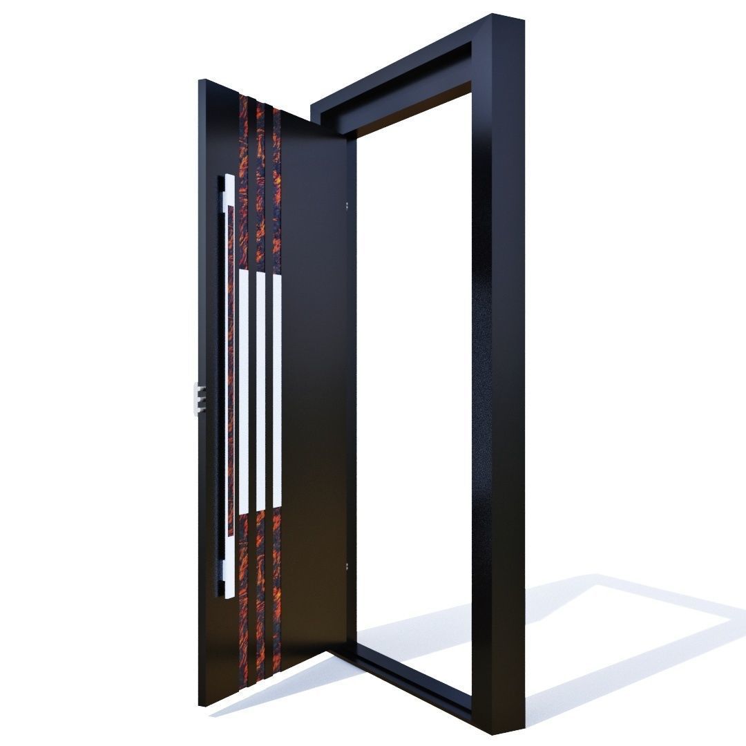 Modern Entrance Door 3D model_5