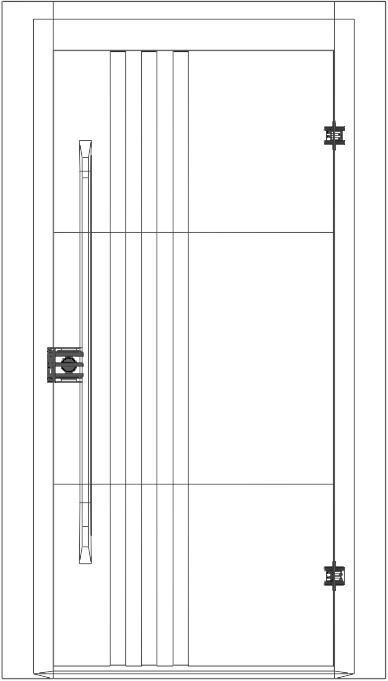 Modern Entrance Door 3D model_12