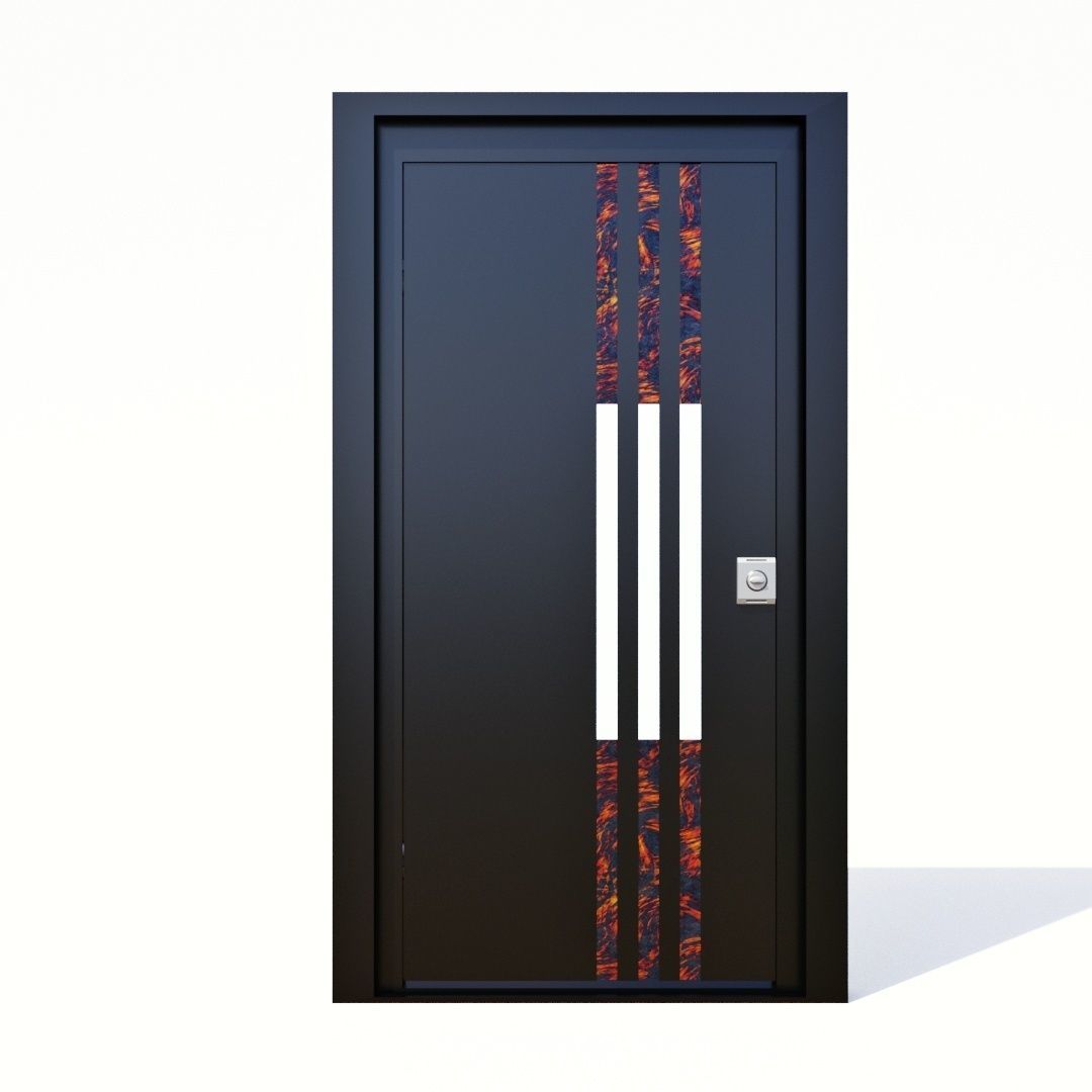 Modern Entrance Door 3D model_6