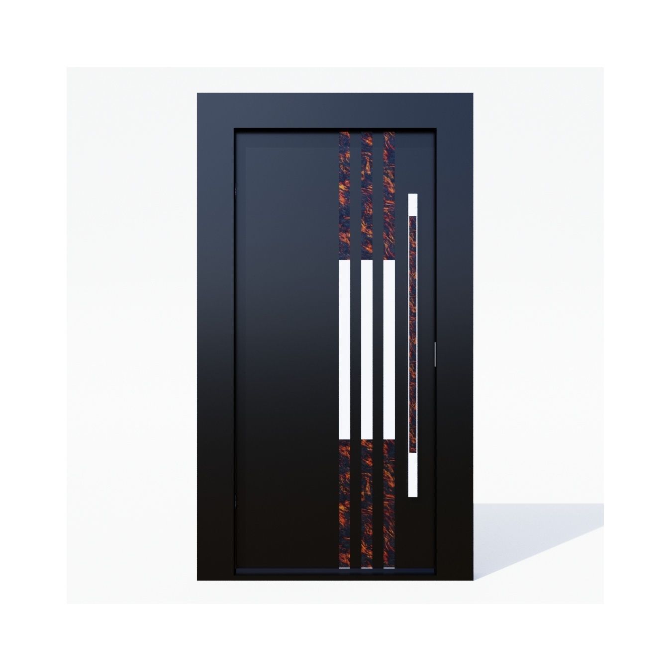 Modern Entrance Door 3D model_3