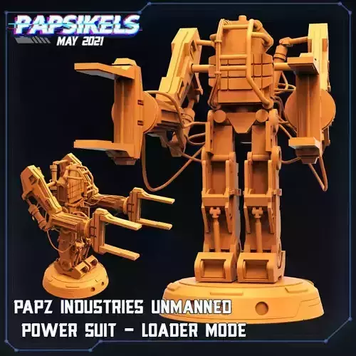 PAPZ INDUSTRIES UNMANNED POWER LOADER MODE 3D print model PAPZ INDUSTRIES UNMANNED POWER LOADER MODE 3D print model