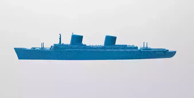 SS United States ocean liner - waterline printable model 3D print model
