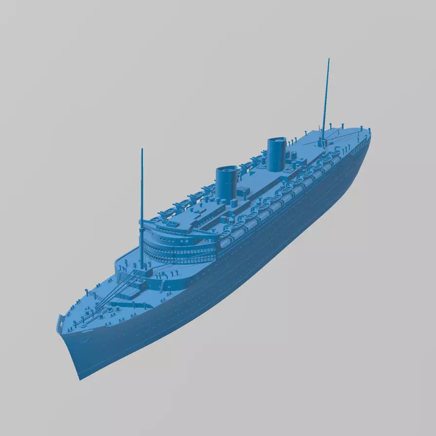 SS Nieuw Amsterdam 1937 Ocean Liner - waterline printable model 3D print model