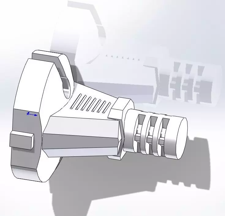 Plug for European two-pin electrical plug 220V 3D model_0