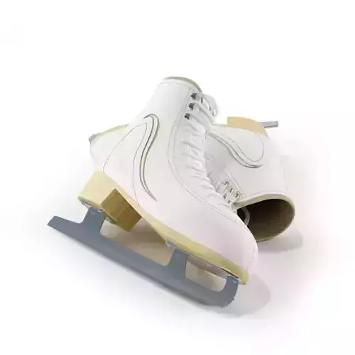 Laced White Ice Skates