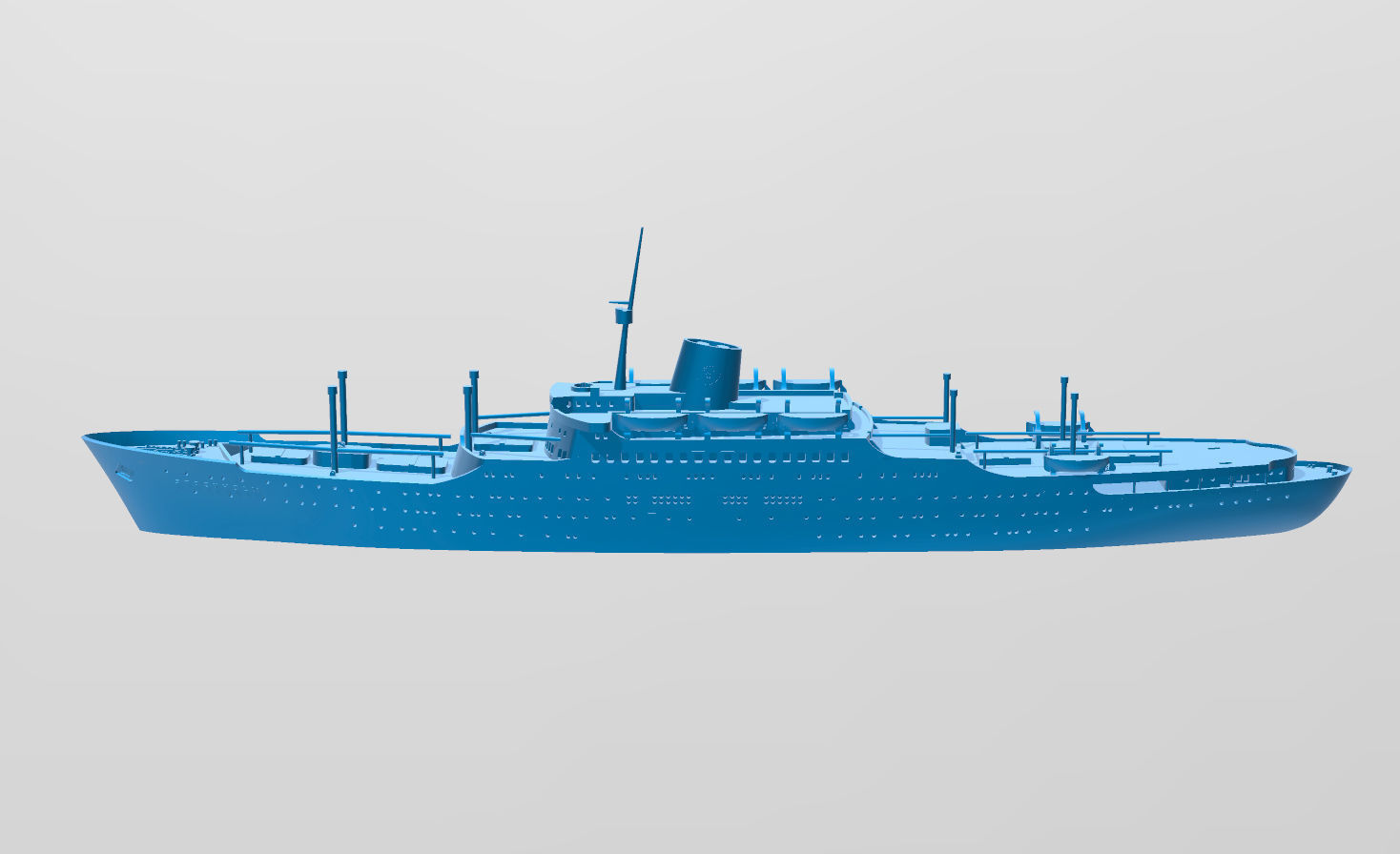 SS Stockholm ocean liner - waterline printable model 3D print model_1