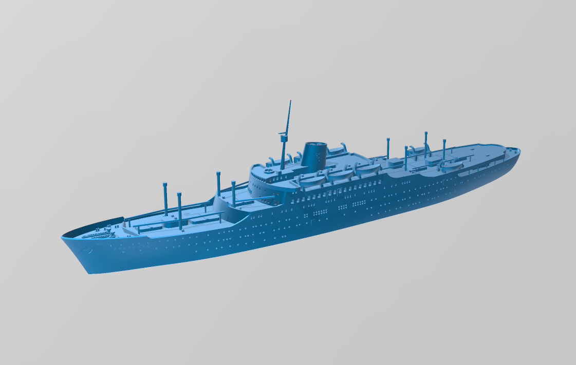 SS Stockholm ocean liner - waterline printable model 3D print model_2