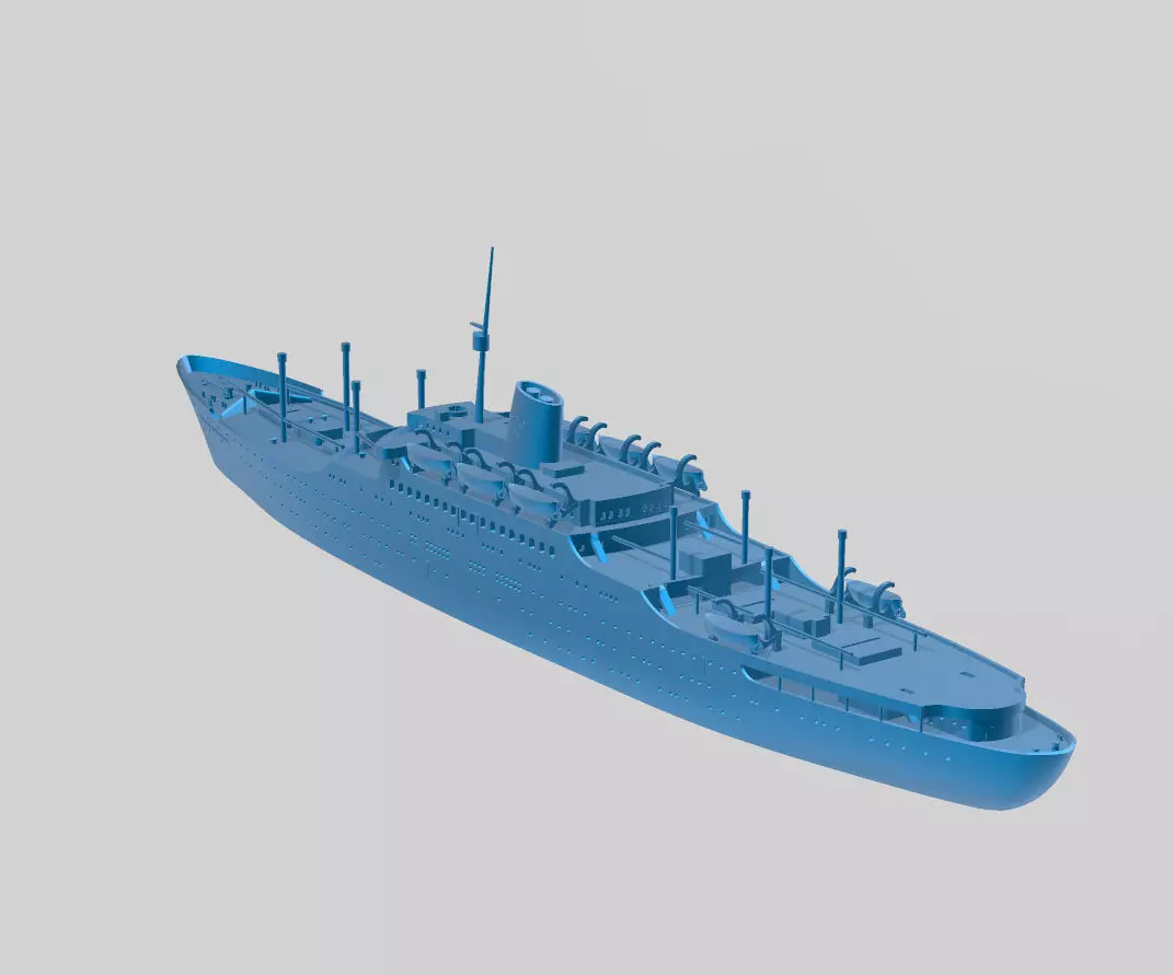 SS Stockholm ocean liner - waterline printable model 3D print model_0