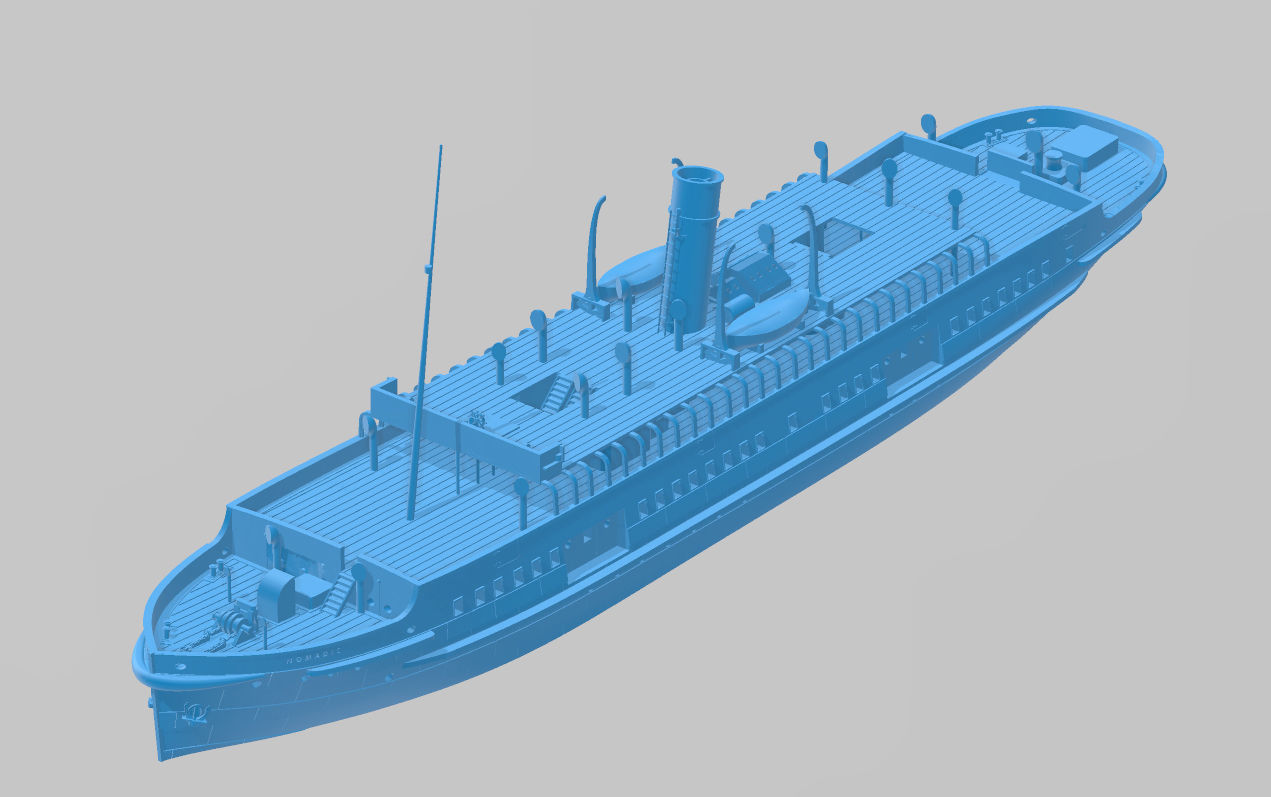 SS Nomadic Titanic s little sister - waterline printable model 3D print model_1