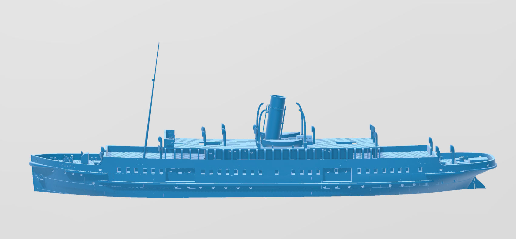 SS Nomadic Titanic s little sister - waterline printable model 3D print model_2
