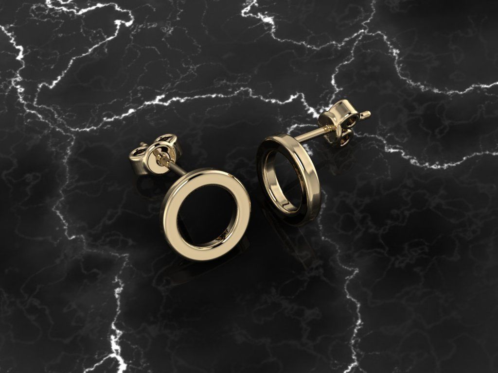 Jewelry Earring Round Shape 3D print model_10