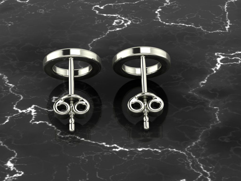 Jewelry Earring Round Shape 3D print model_9