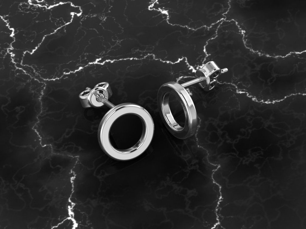 Jewelry Earring Round Shape 3D print model_1