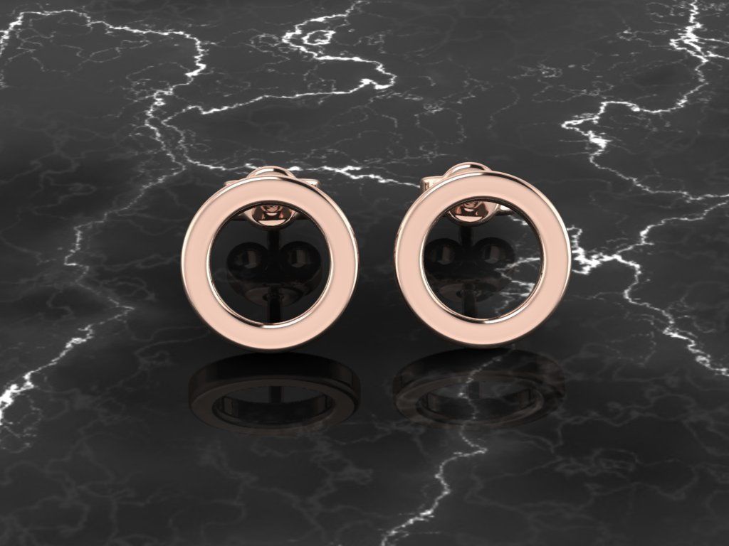 Jewelry Earring Round Shape 3D print model_2