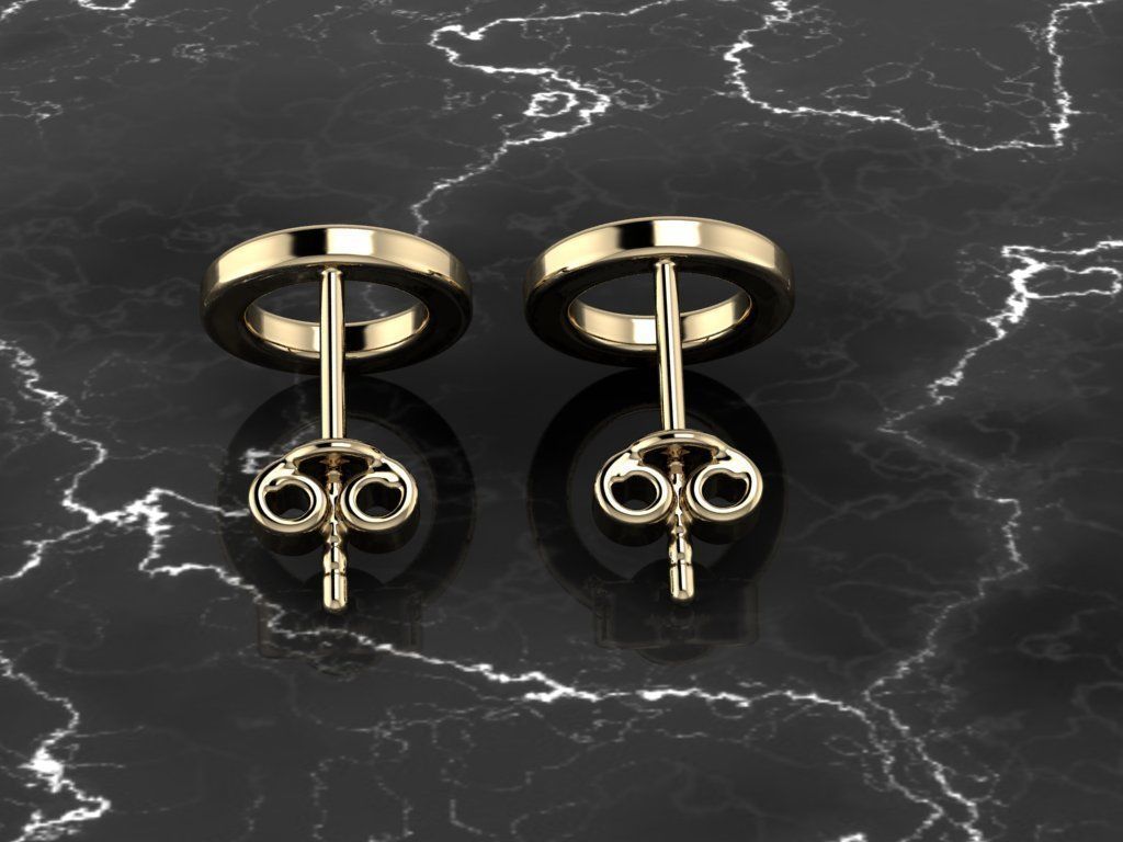 Jewelry Earring Round Shape 3D print model_12