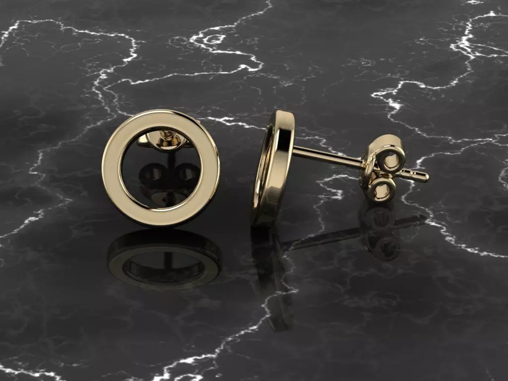 Jewelry Earring Round Shape 3D print model_0