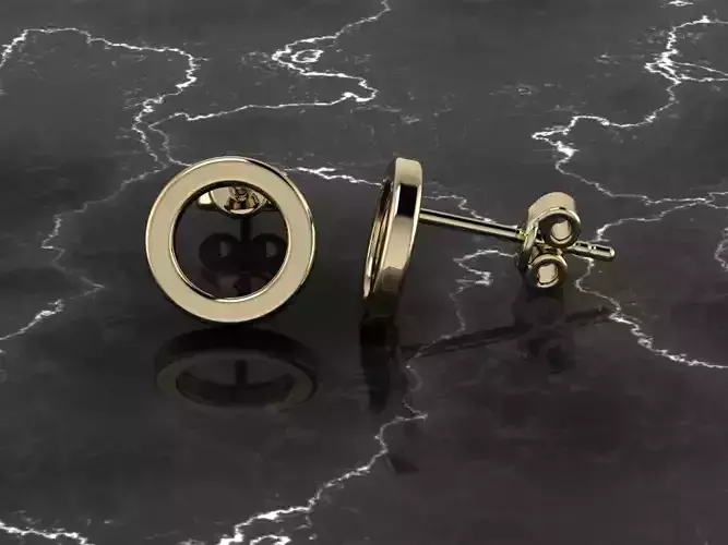 Jewelry Earring Round Shape 3D print model