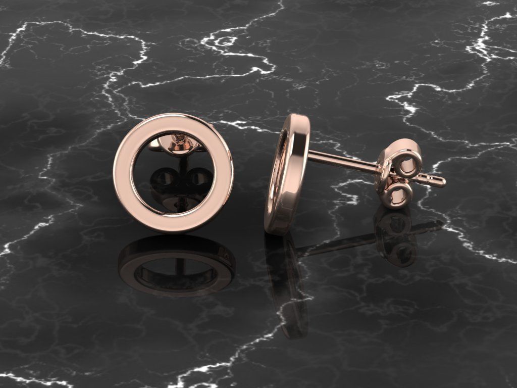 Jewelry Earring Round Shape 3D print model_4