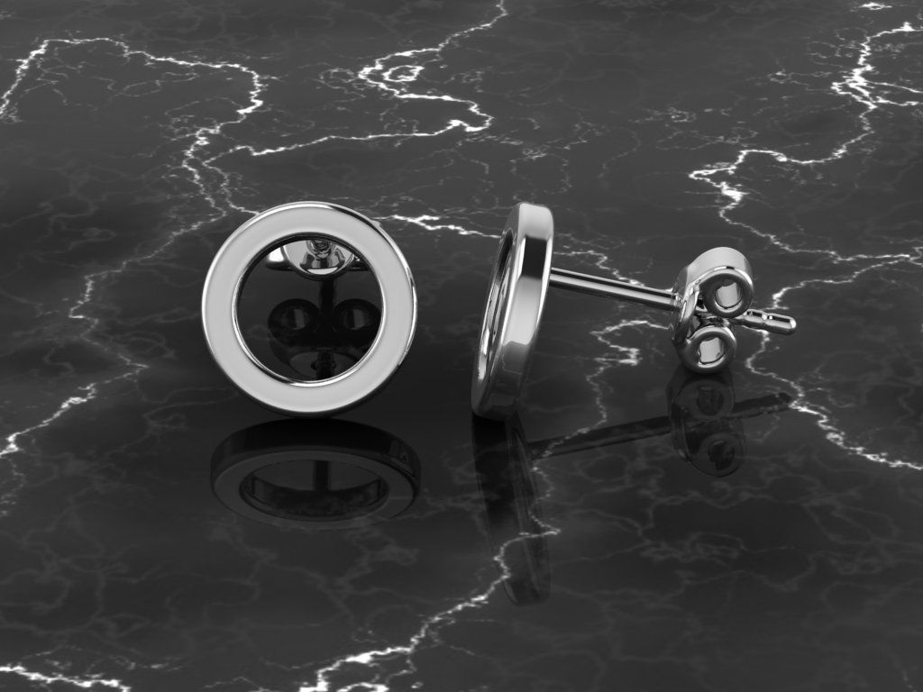 Jewelry Earring Round Shape 3D print model_7