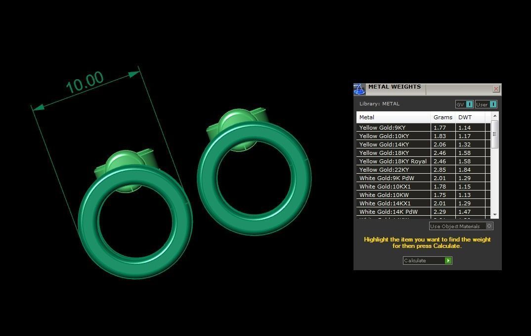 Jewelry Earring Round Shape 3D print model_3