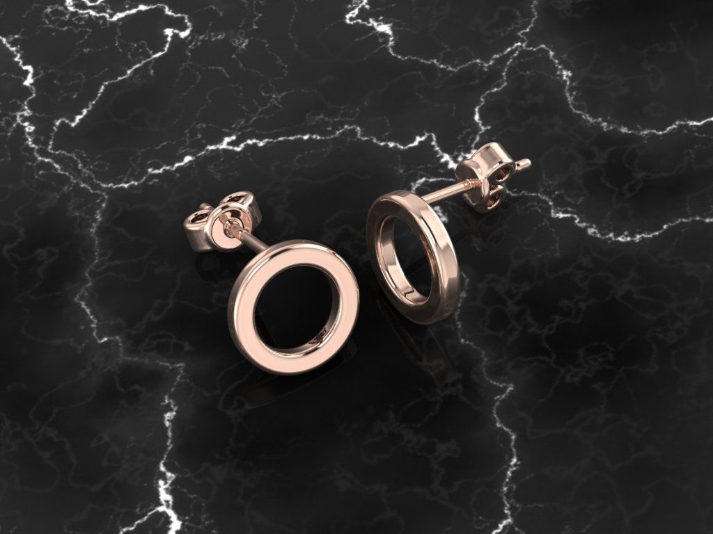 Jewelry Earring Round Shape 3D print model_5