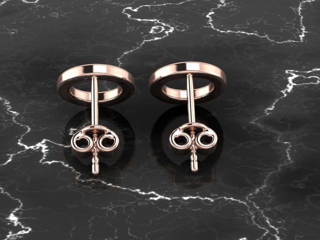 Jewelry Earring Round Shape 3D print model_6