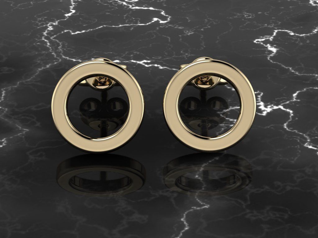 Jewelry Earring Round Shape 3D print model_11