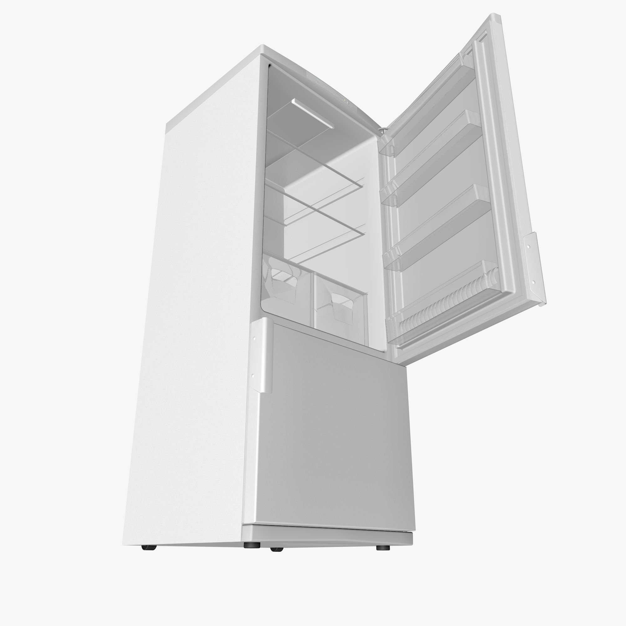 white fridge 3D model_5