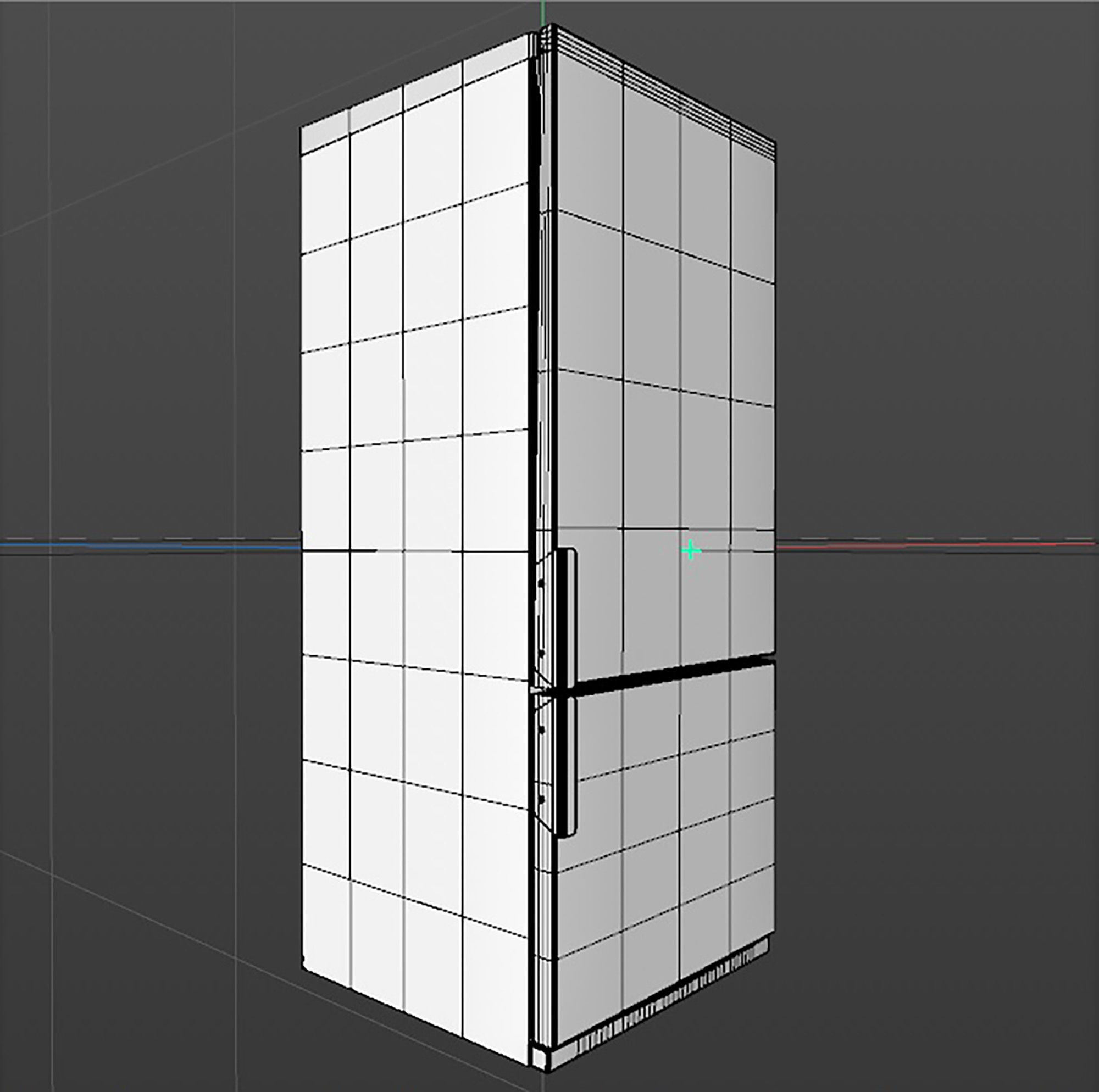 white fridge 3D model_11