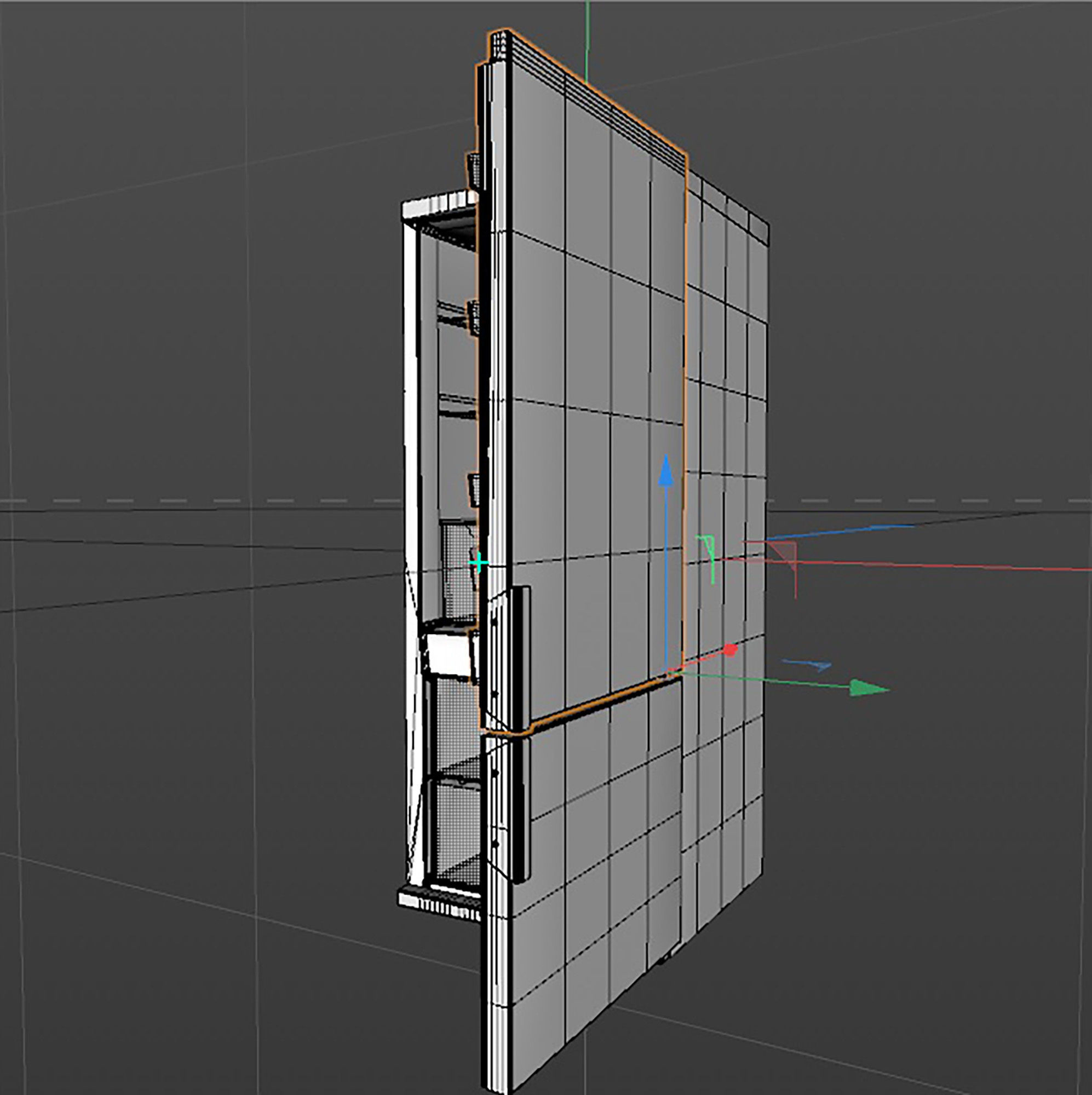 white fridge 3D model_13