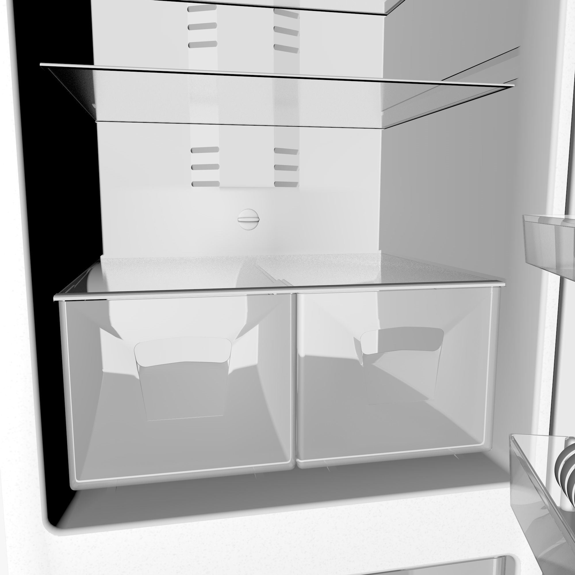 white fridge 3D model_4