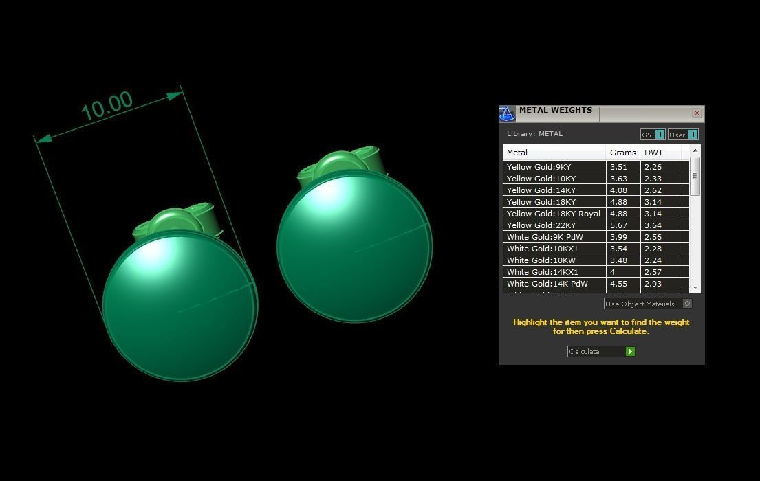 Jewelry Earring Round Shape 3D print model_3