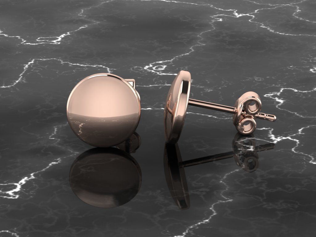 Jewelry Earring Round Shape 3D print model_4