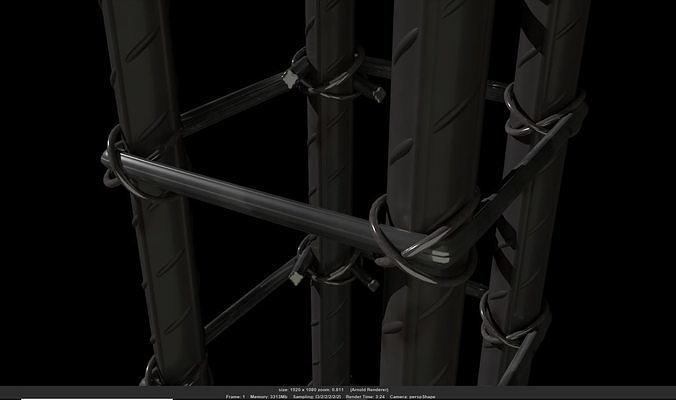 3D Steel concrete reinforcement Free 3D model