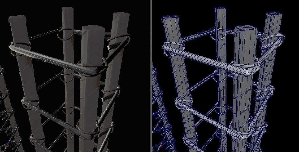 3D Steel concrete reinforcement Free 3D model_5