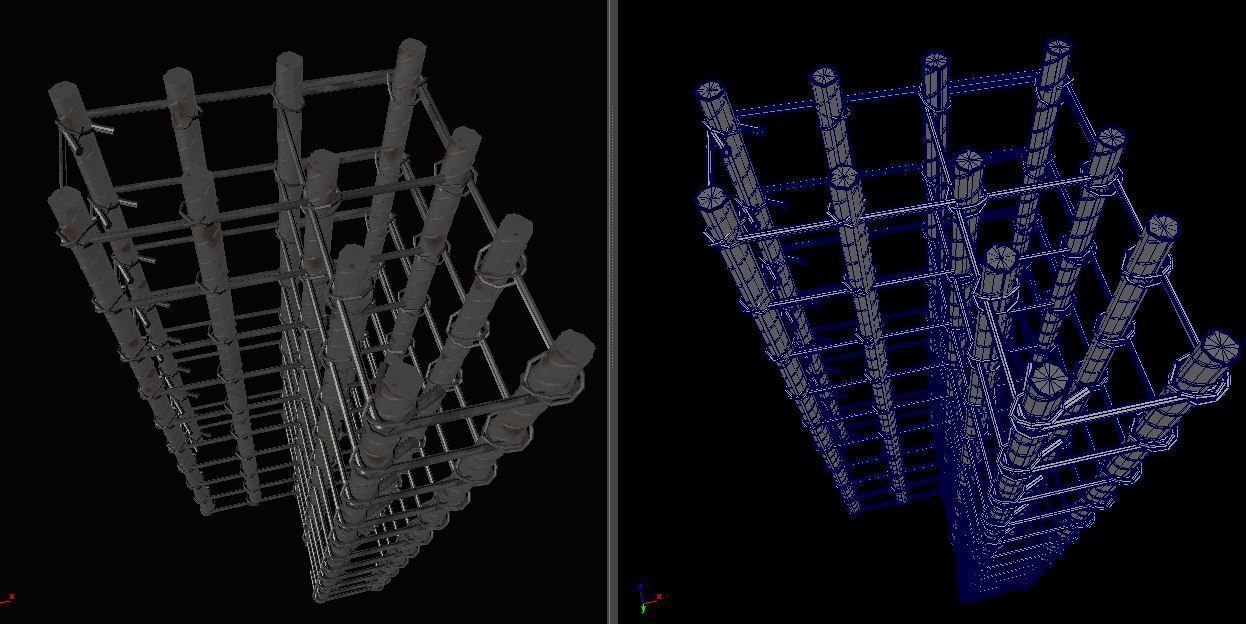 3D Steel concrete reinforcement Free 3D model_9