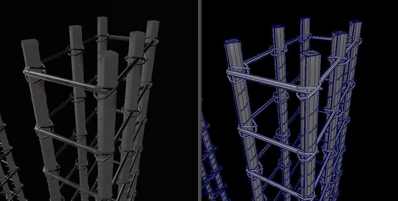 3D Steel concrete reinforcement Free 3D model_6