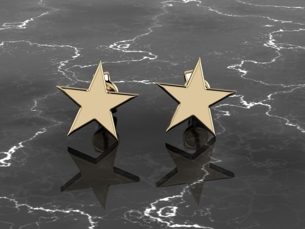 Jewelry Earring Star Shape 3D print model_11