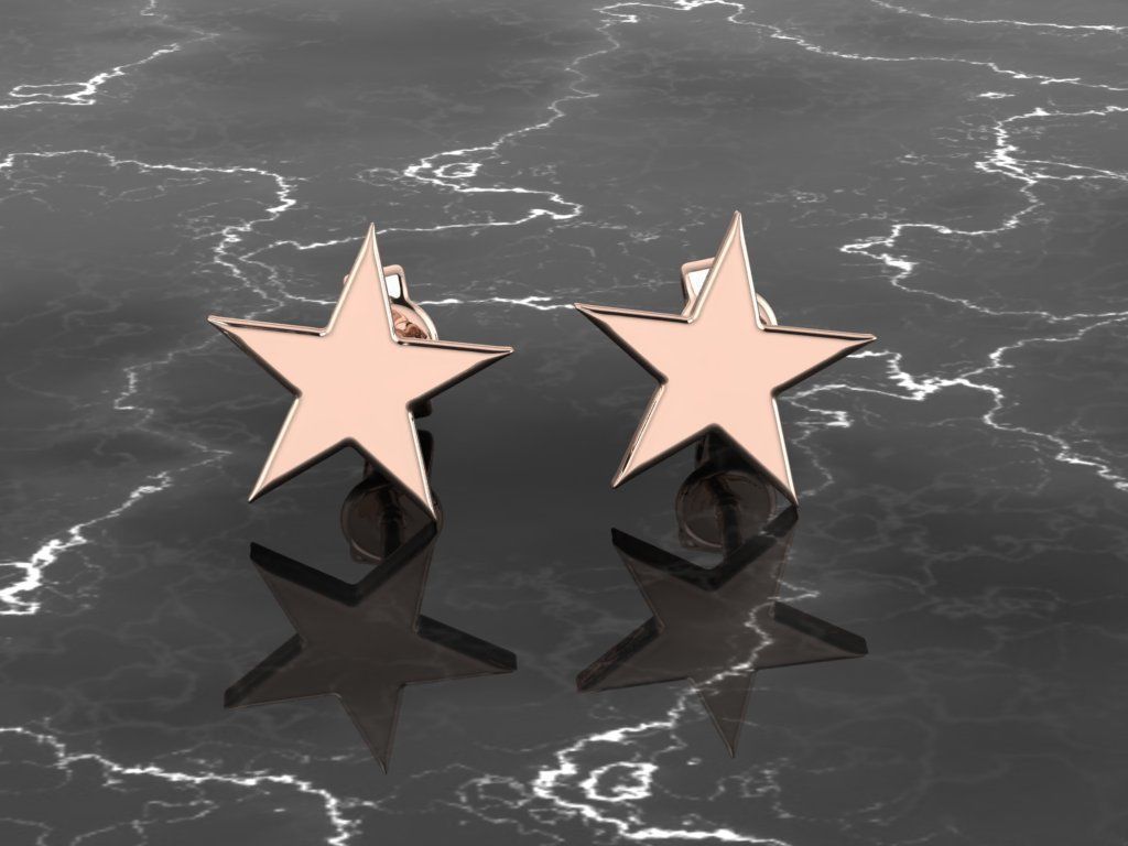 Jewelry Earring Star Shape 3D print model_2