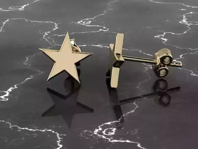 Jewelry Earring Star Shape 3D print model