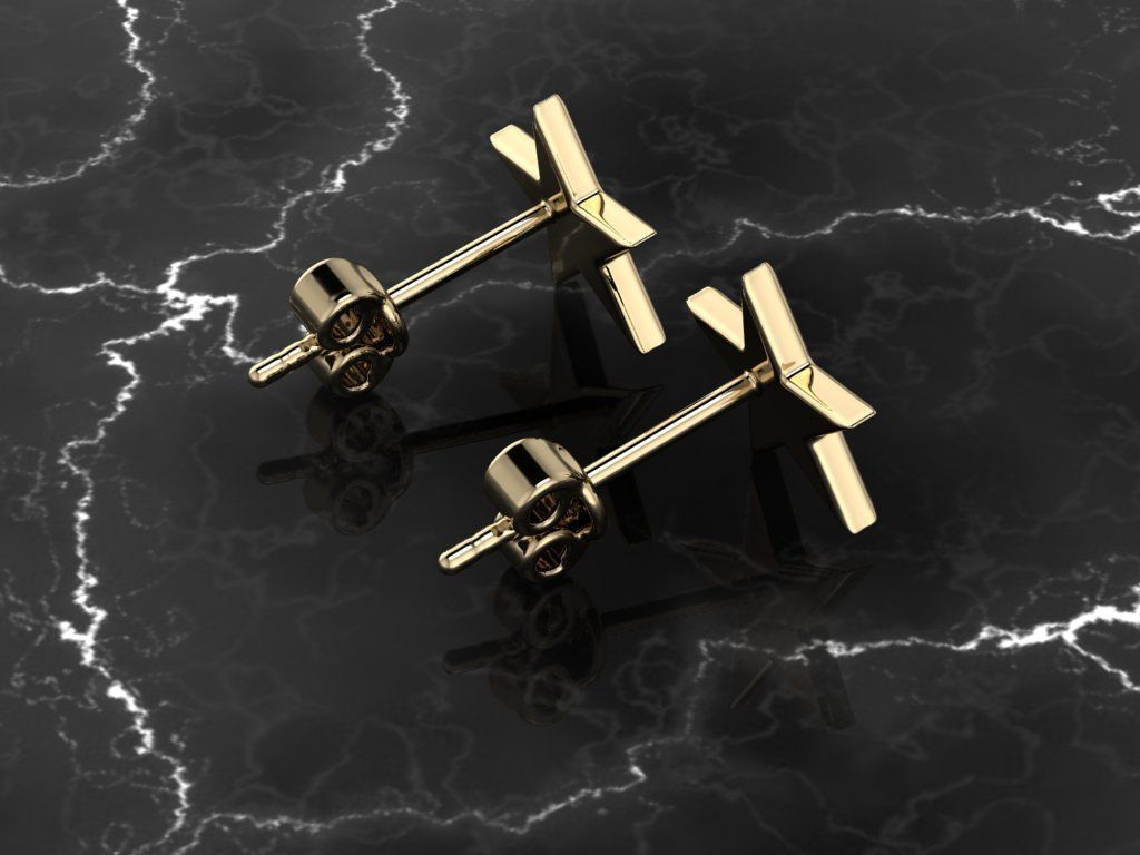 Jewelry Earring Star Shape 3D print model_12