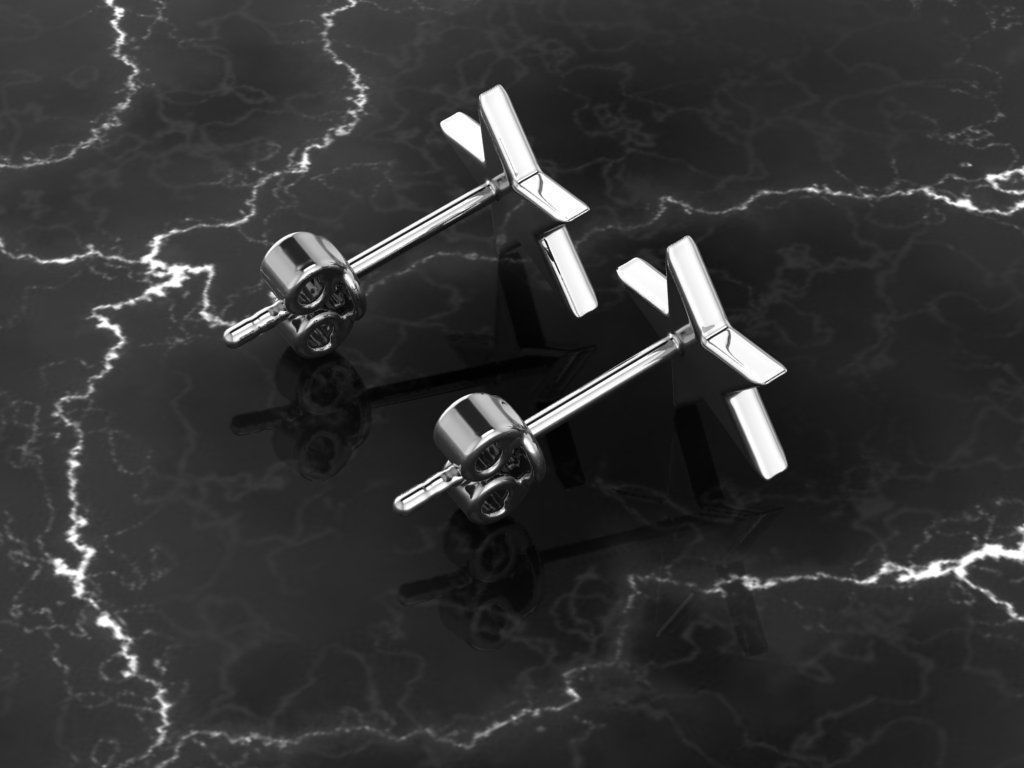 Jewelry Earring Star Shape 3D print model_9