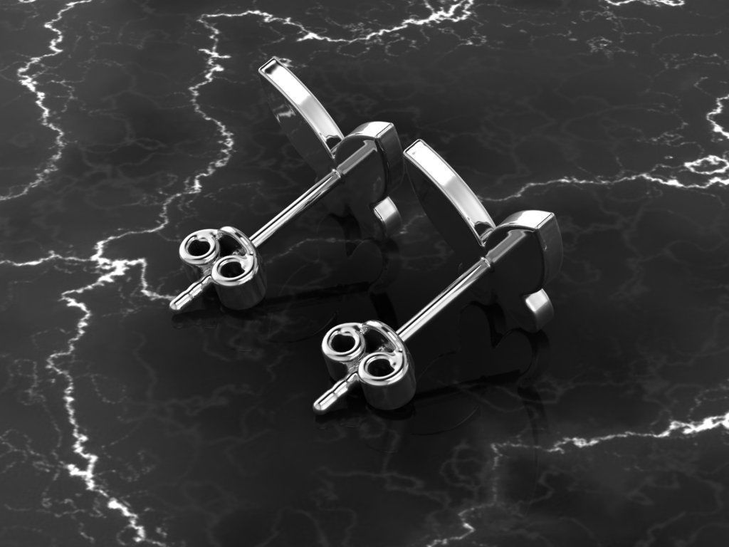 Jewelry Earring Butterfly Shape 3D print model_9