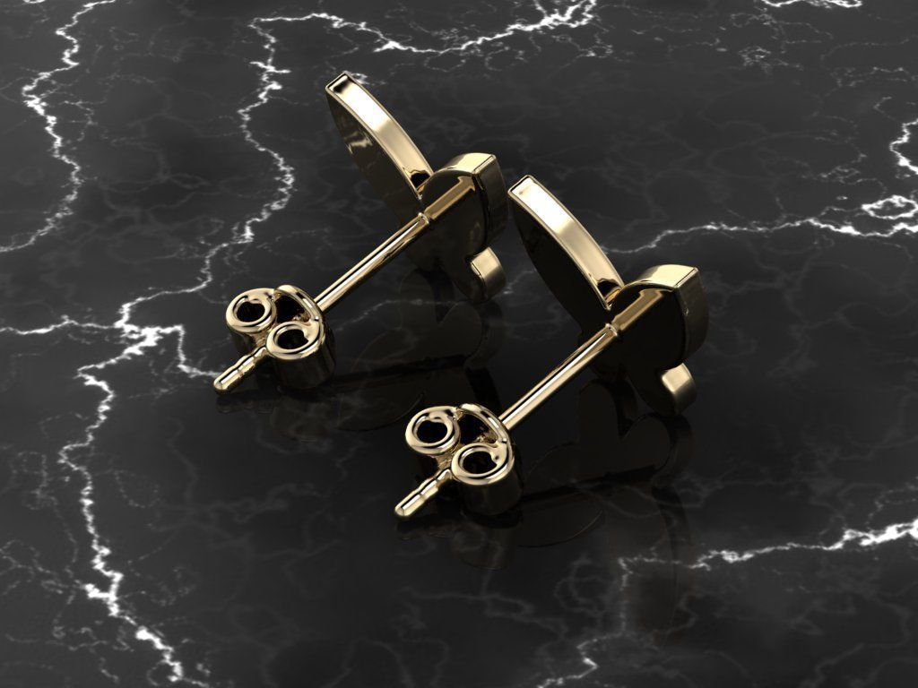 Jewelry Earring Butterfly Shape 3D print model_12