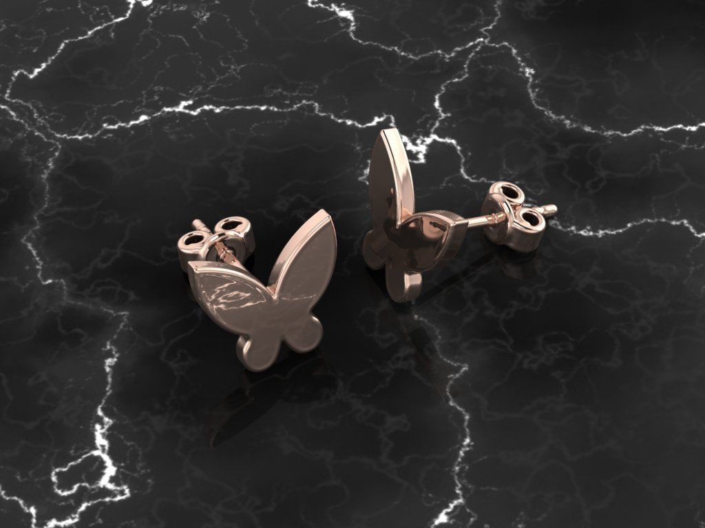 Jewelry Earring Butterfly Shape 3D print model_1