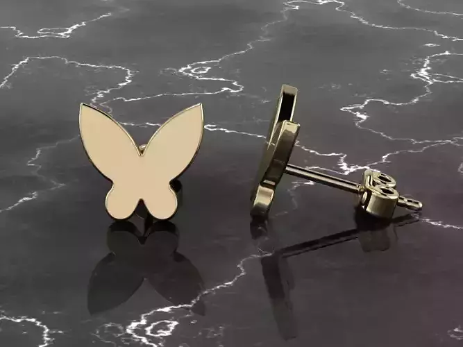 Jewelry Earring Butterfly Shape 3D print model