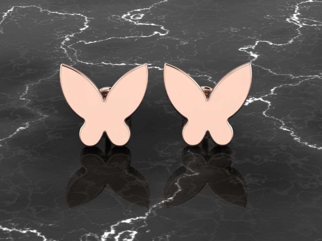 Jewelry Earring Butterfly Shape 3D print model_6
