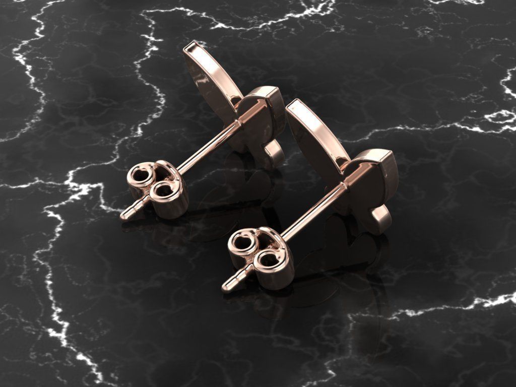 Jewelry Earring Butterfly Shape 3D print model_7