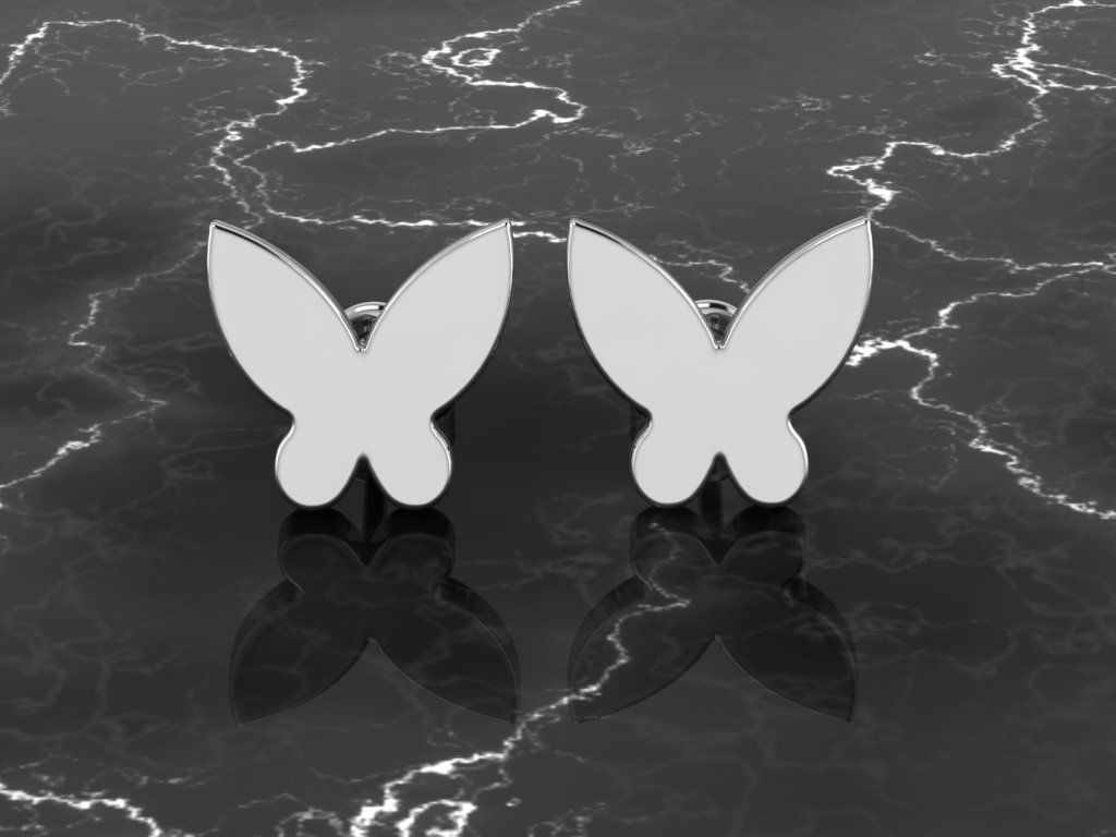 Jewelry Earring Butterfly Shape 3D print model_2